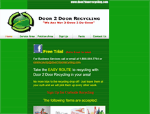 Tablet Screenshot of door2doorrecycling.com